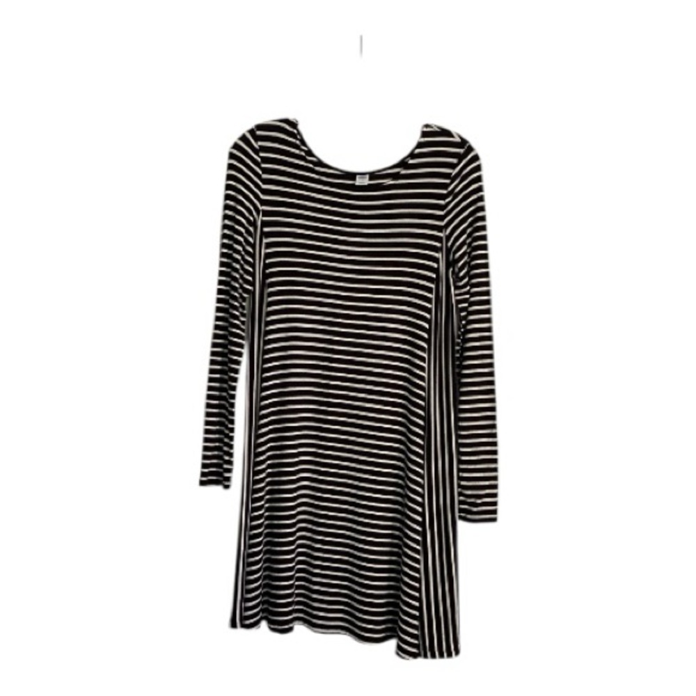 Old Navy Black and White Striped Dress Excellent Condition